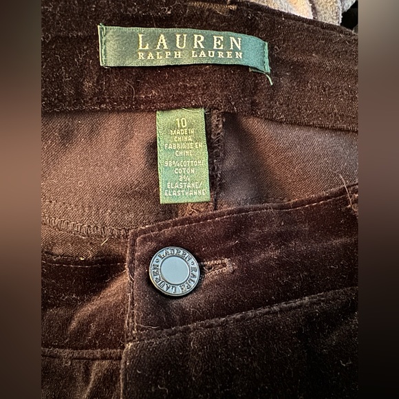 Ralph Lauren Velvet type Black pant  Size 10 - Picture 4 of 4